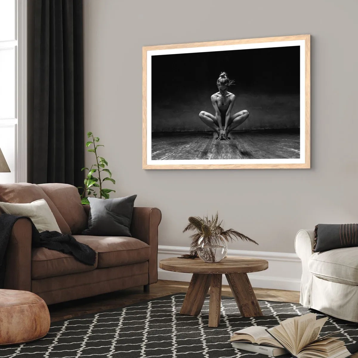 Poster in cornice rovere chiaro - La concentrazione dell'energia della danza - 91x61 cm