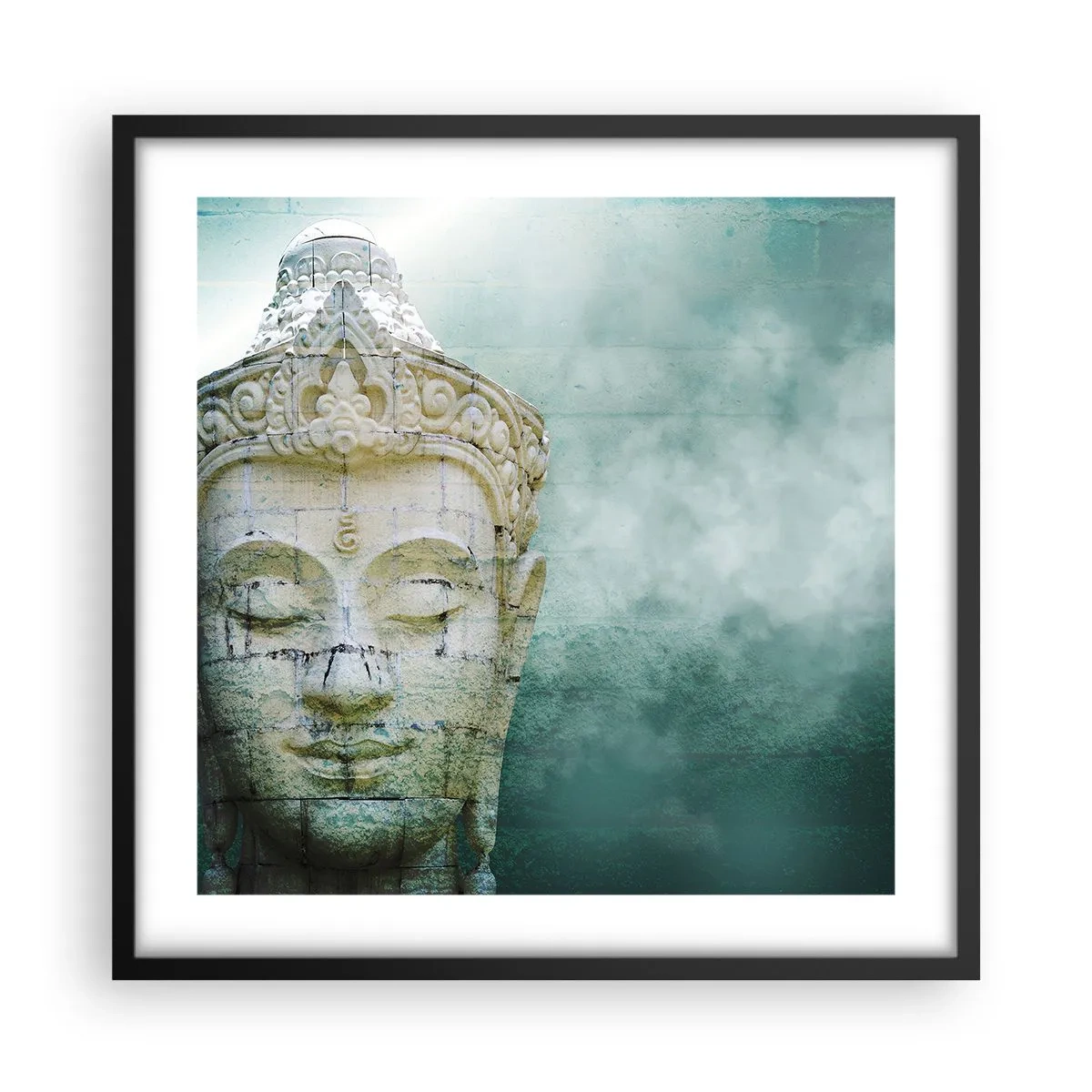 Poster in cornice nera - Cercando la luce - 50x50 cm
