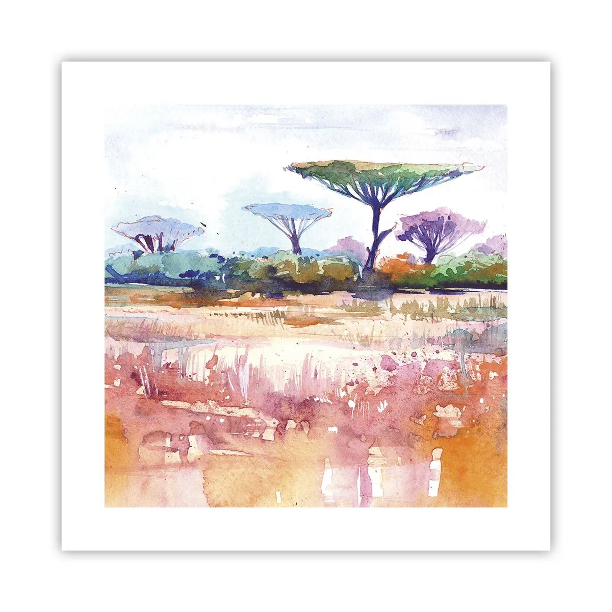 Poster - I colori della savana - 40x40 cm
