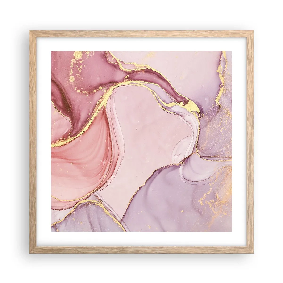 Poster in cornice rovere chiaro - La carezza dei colori - 50x50 cm