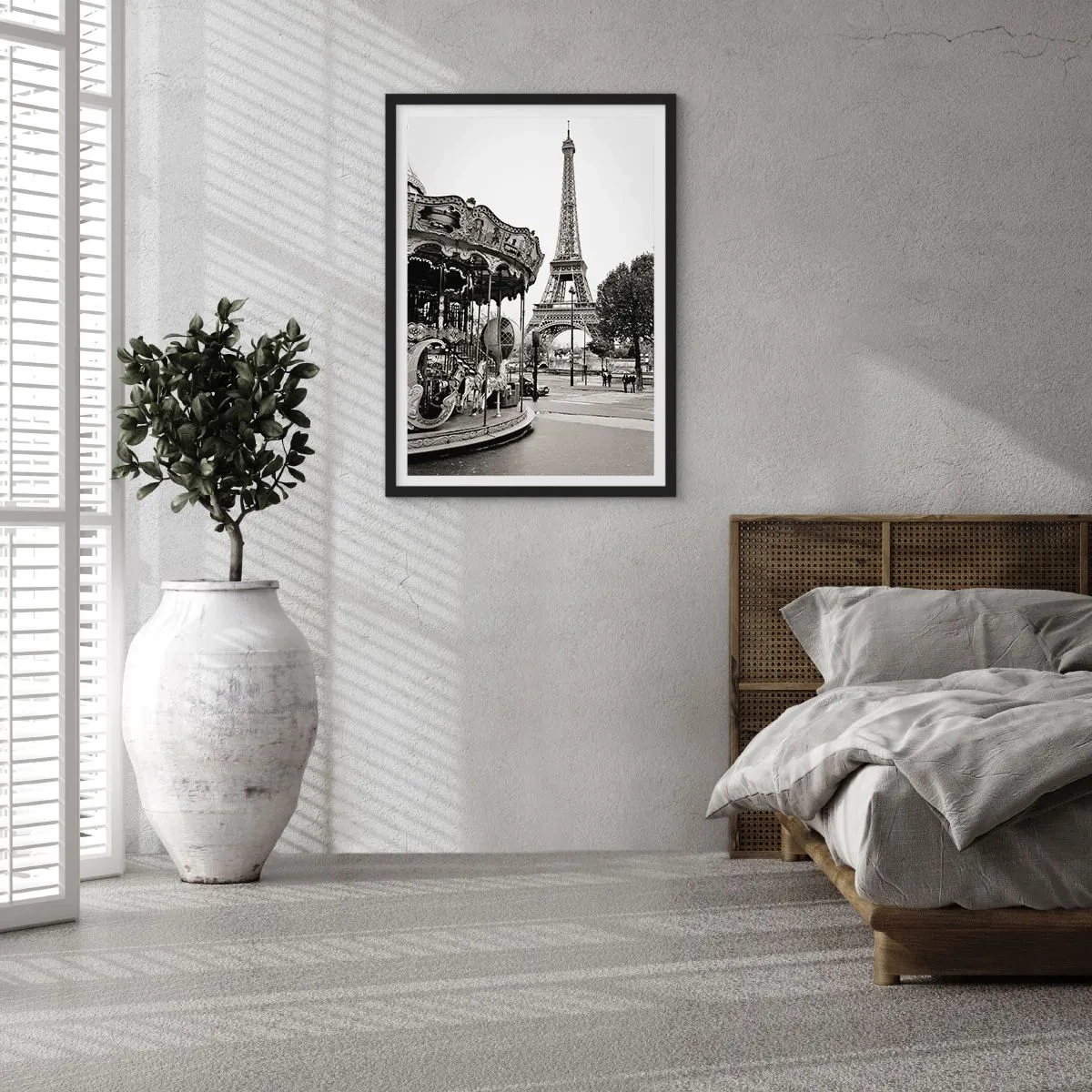 Poster in cornice nera - Se divertimento, solo a Parigi - 40x50 cm