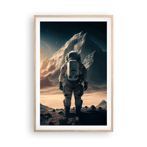 Poster in cornice rovere chiaro - Nuova sfida - 61x91 cm