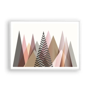 Poster in cornice bianca - Vista piramidale - 100x70 cm