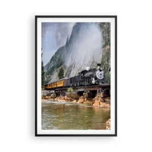 Poster in cornice nera - Dove andiamo? - 61x91 cm