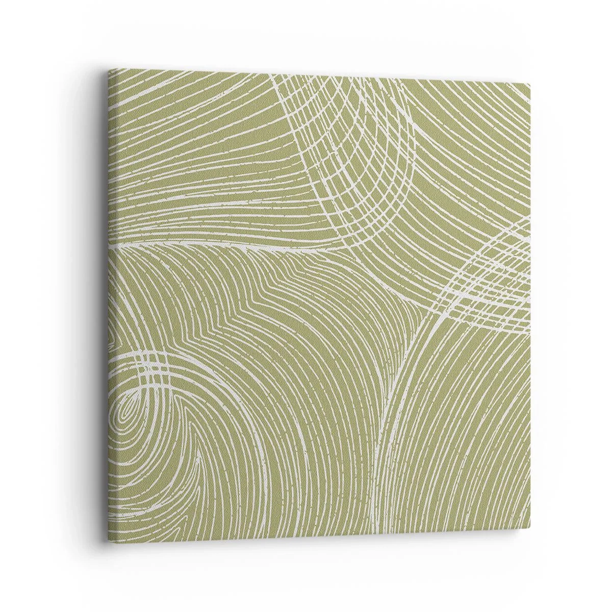 Quadro su tela - Stampe su Tela - Astrazione intricata in bianco - 30x30 cm