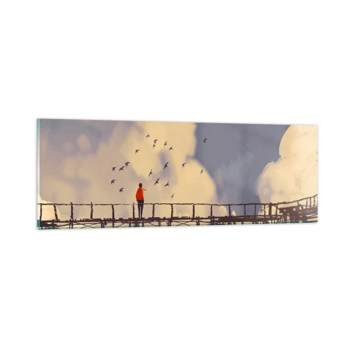 Quadro su vetro - Nostalgia del cielo - 90x30 cm