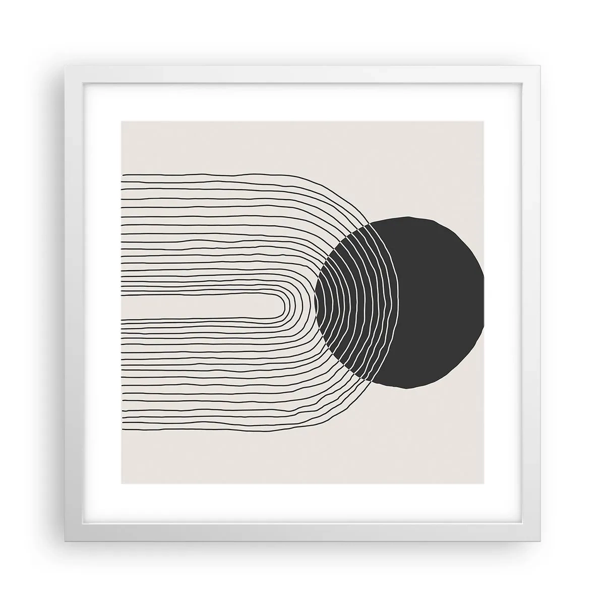 Poster in cornice bianca - Tremore e fiducia - 40x40 cm