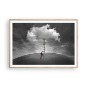 Poster in cornice rovere chiaro - Tutto è possibile - 100x70 cm