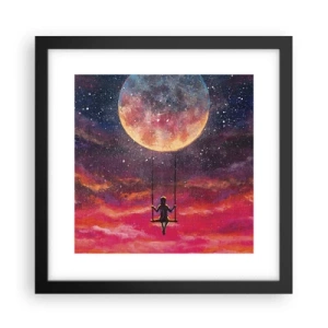 Poster in cornice nera - Con la testa tra le nuvole - 30x30 cm
