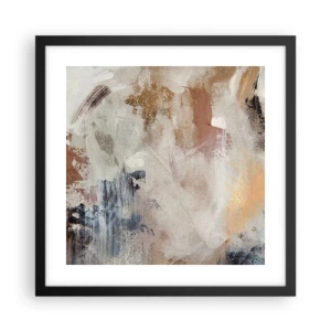 Poster in cornice nera - Astrazione annebbiata - 40x40 cm