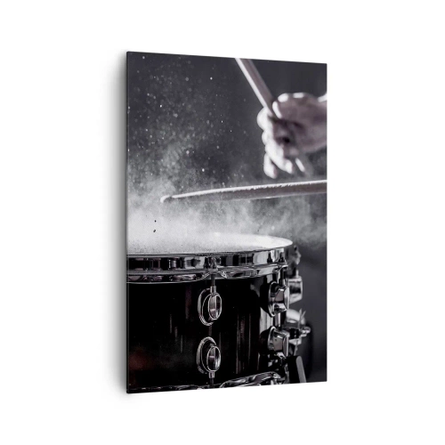Quadro su tela - Stampe su Tela - Colpire il rullante con le bacchette con effetto polvere - 80x120cm - Il polso della musica - Decorazione murale moderna per soggiorno e camera da letto ARTTOR