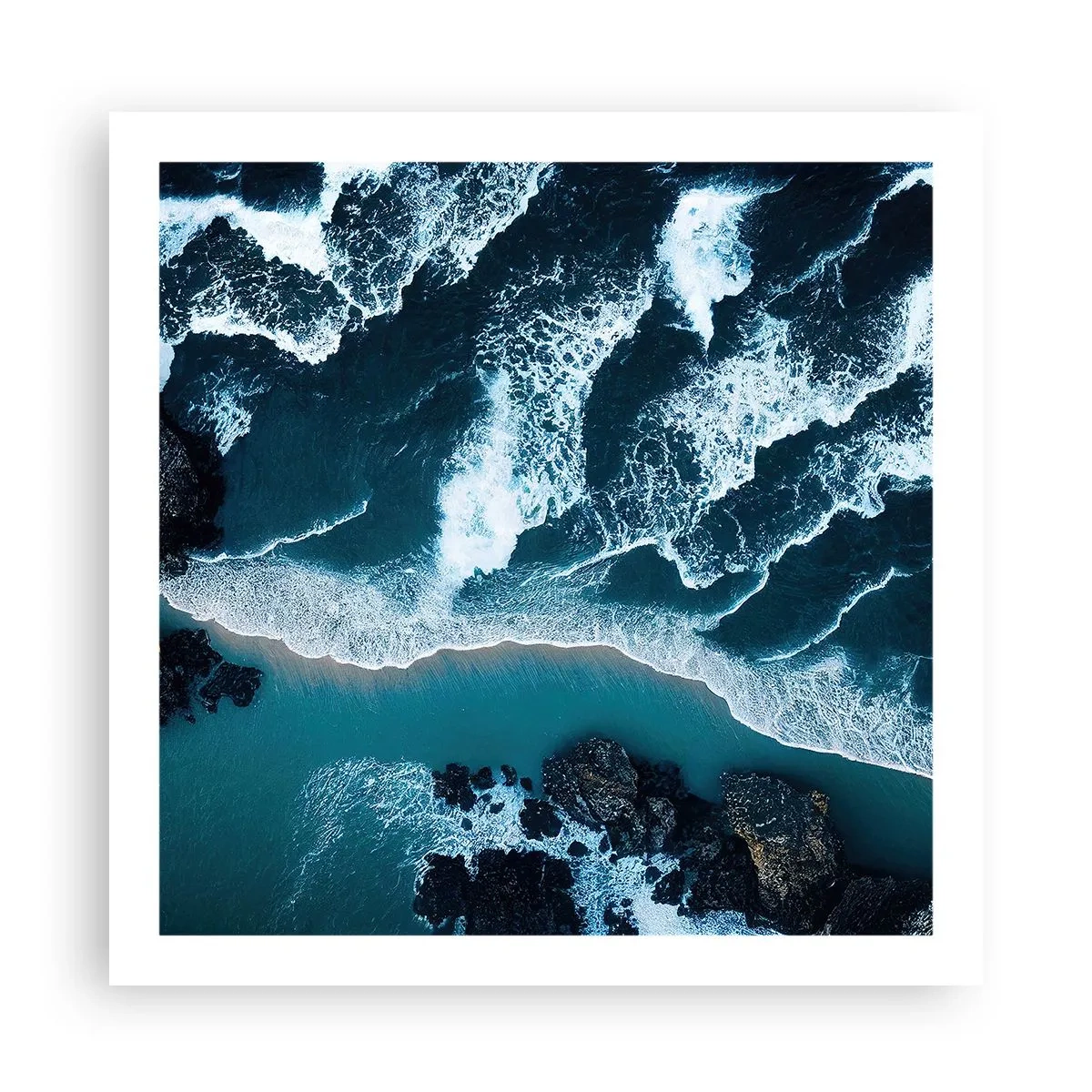 Poster - Avvolte dalle onde - 60x60 cm