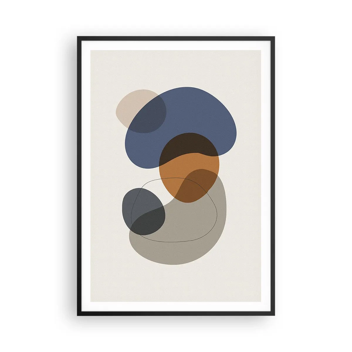 Poster in cornice nera - Gocce di colore - 70x100 cm