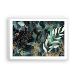 Poster in cornice bianca - Il giardino incantato - 70x50 cm