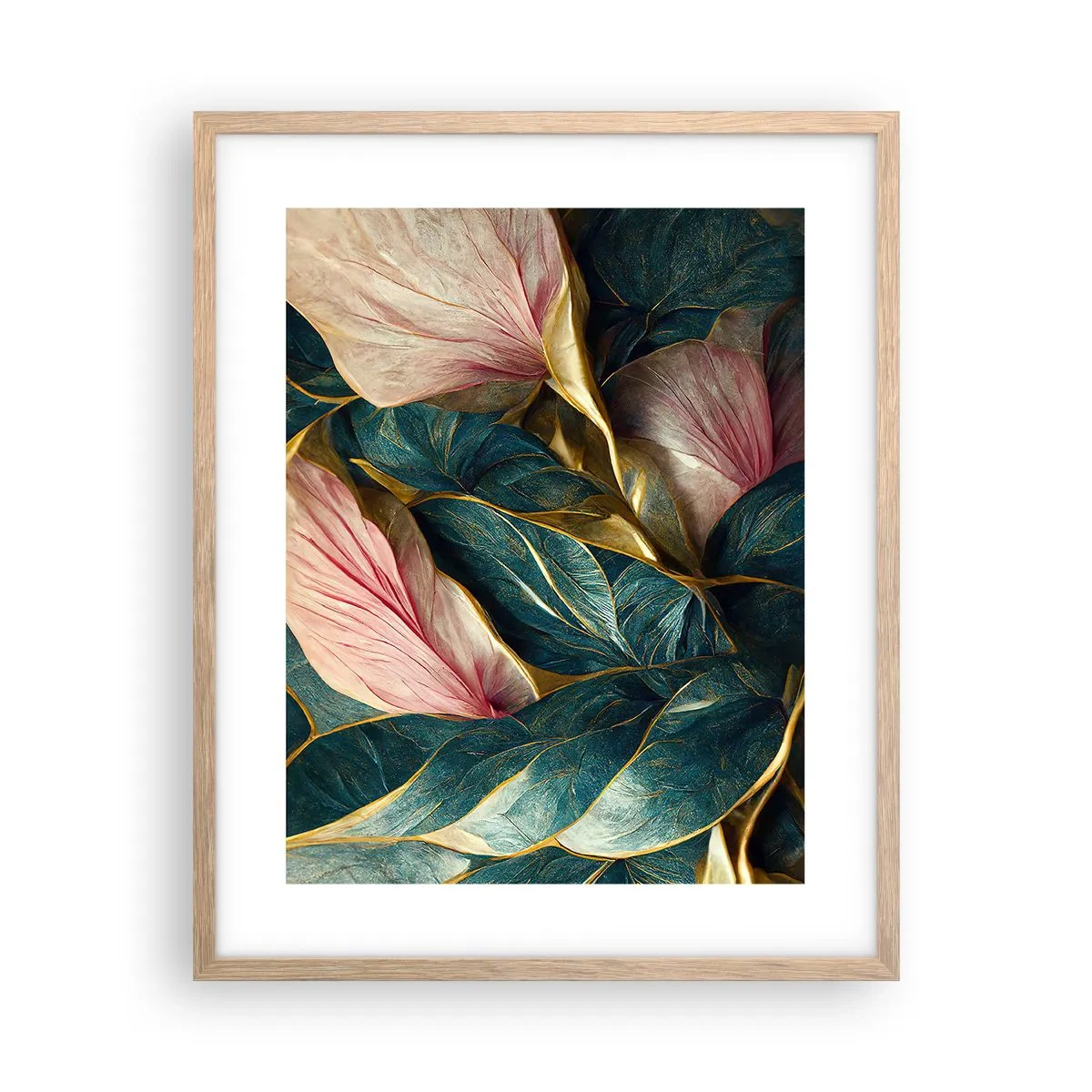 Poster in cornice rovere chiaro - Stile ed eleganza naturali - 40x50 cm