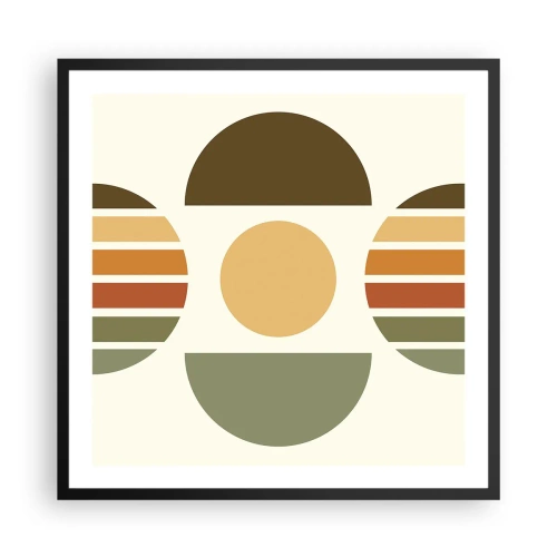 Poster in cornice nera - Nei colori della terra - 60x60 cm