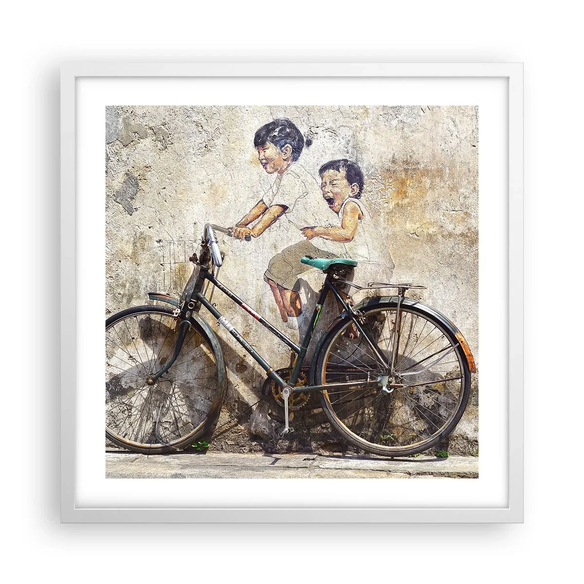 Poster in cornice bianca - Vero o falso? - 50x50 cm