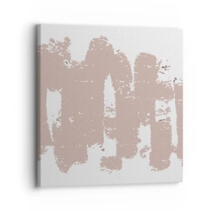 Quadro su tela - Stampe su Tela - Astrazione in un rosa mite - 30x30 cm
