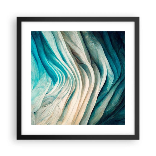 Poster in cornice nera - Blu insaziabile - 40x40 cm