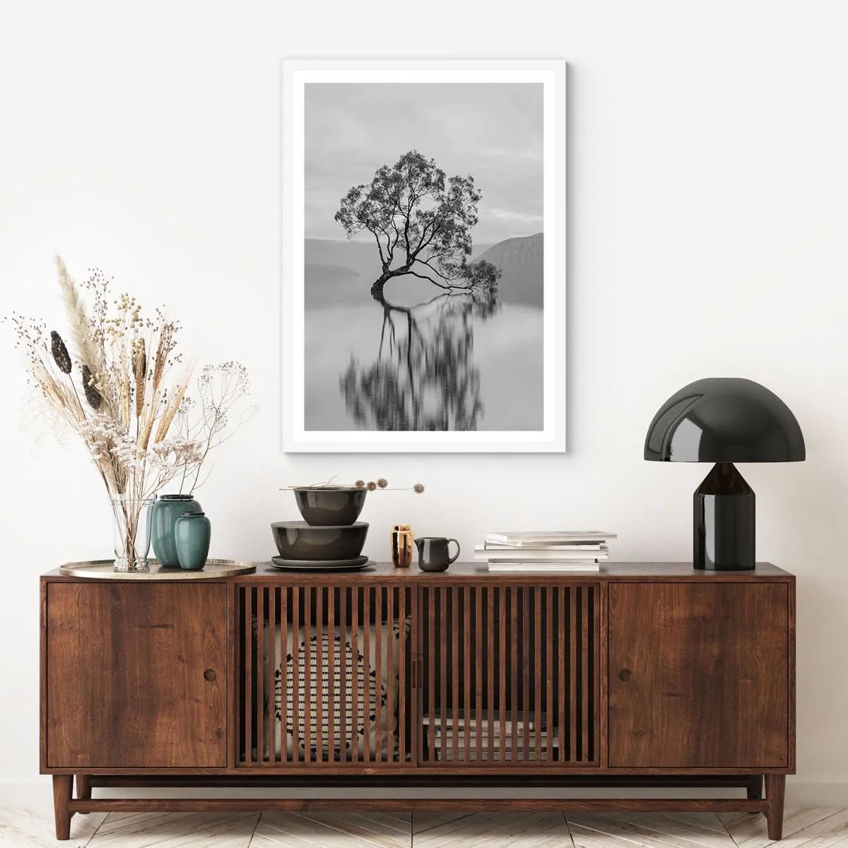 Poster in cornice bianca - C'è un paese così - 61x91 cm