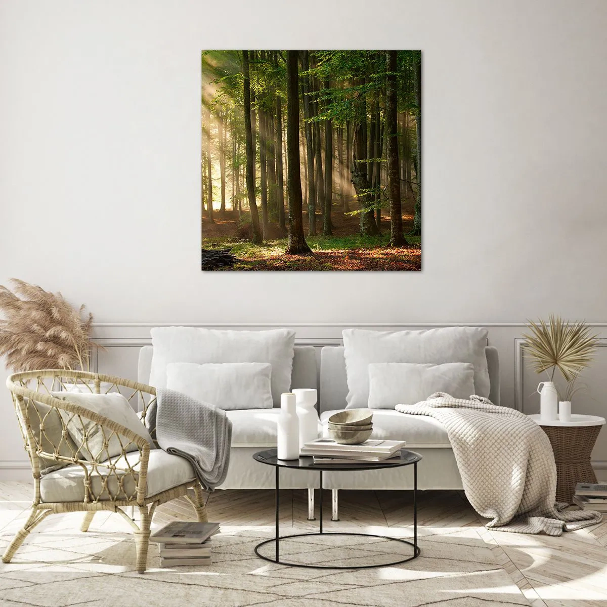 Quadro su vetro - Raggiante in un mattino di primavera - 30x30 cm