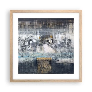 Poster in cornice rovere chiaro - Talvolta è facile, talvolta è difficile - 40x40 cm