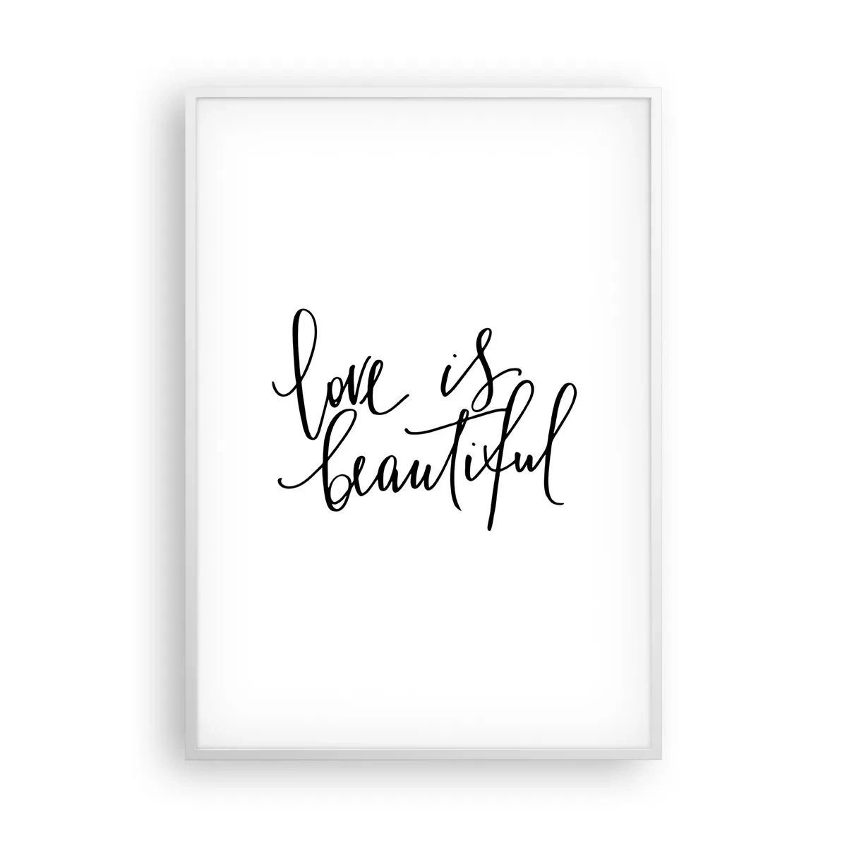 Poster in cornice bianca - Leggi e ripeti - 70x100 cm