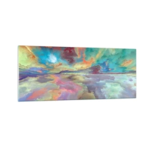 Quadro su vetro - Due cieli - 100x40 cm