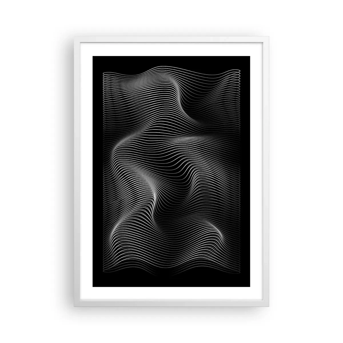 Poster in cornice bianca - La danza della luce nello spazio - 50x70 cm