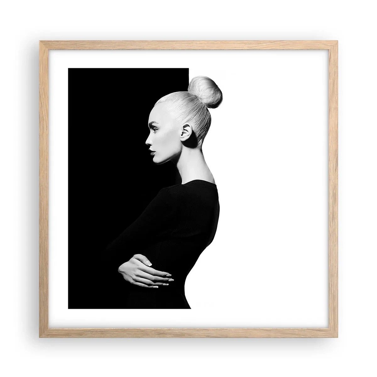 Poster in cornice rovere chiaro - Semplicemente donna - 50x50 cm