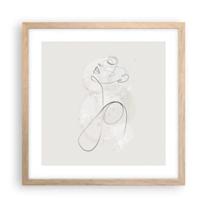 Poster in cornice rovere chiaro - La spirale della bellezza - 40x40 cm