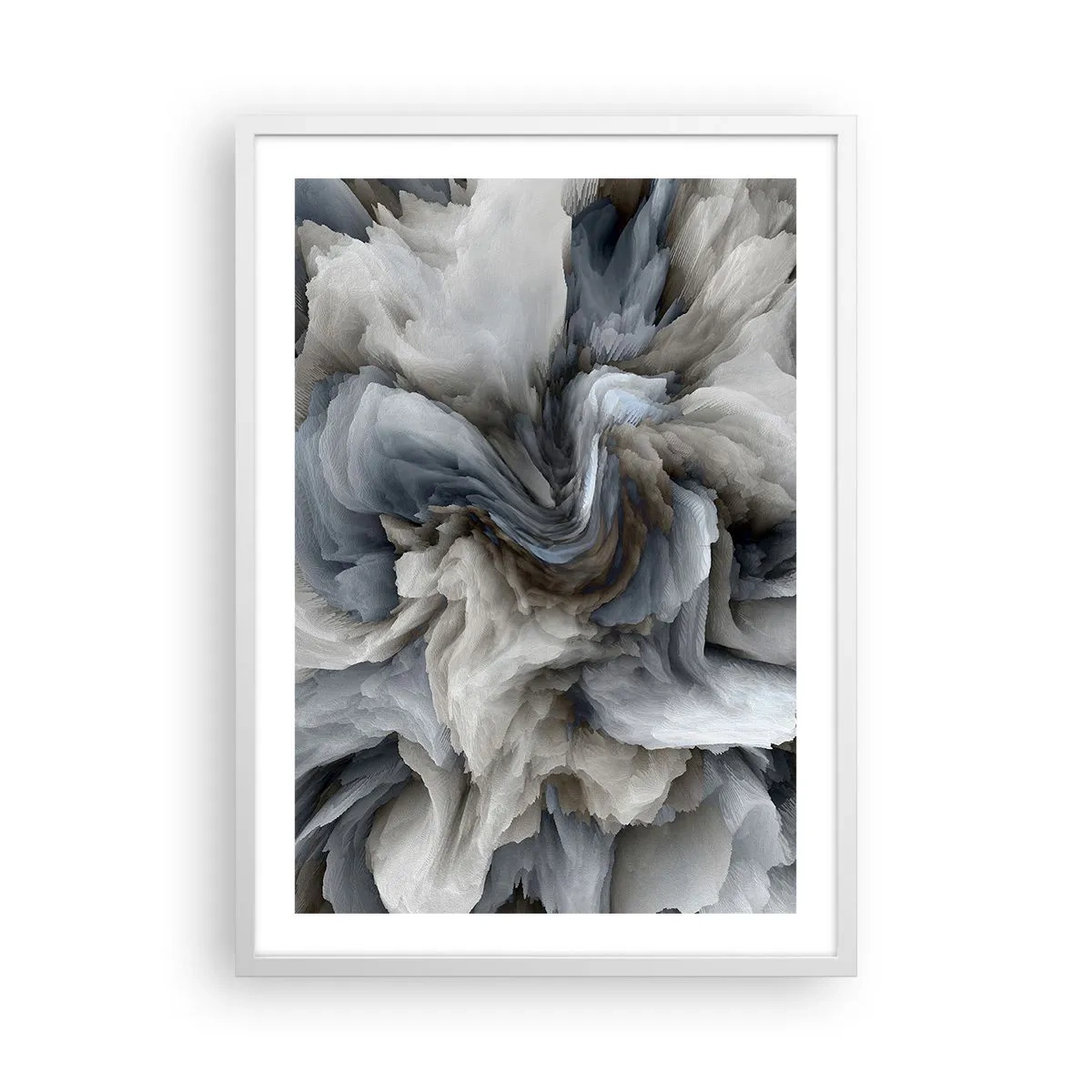 Poster in cornice bianca - Pietra in fiore - 50x70 cm