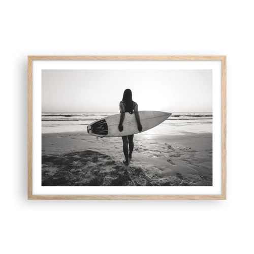 Poster in cornice rovere chiaro - La figlia dell'onda marina - 70x50 cm