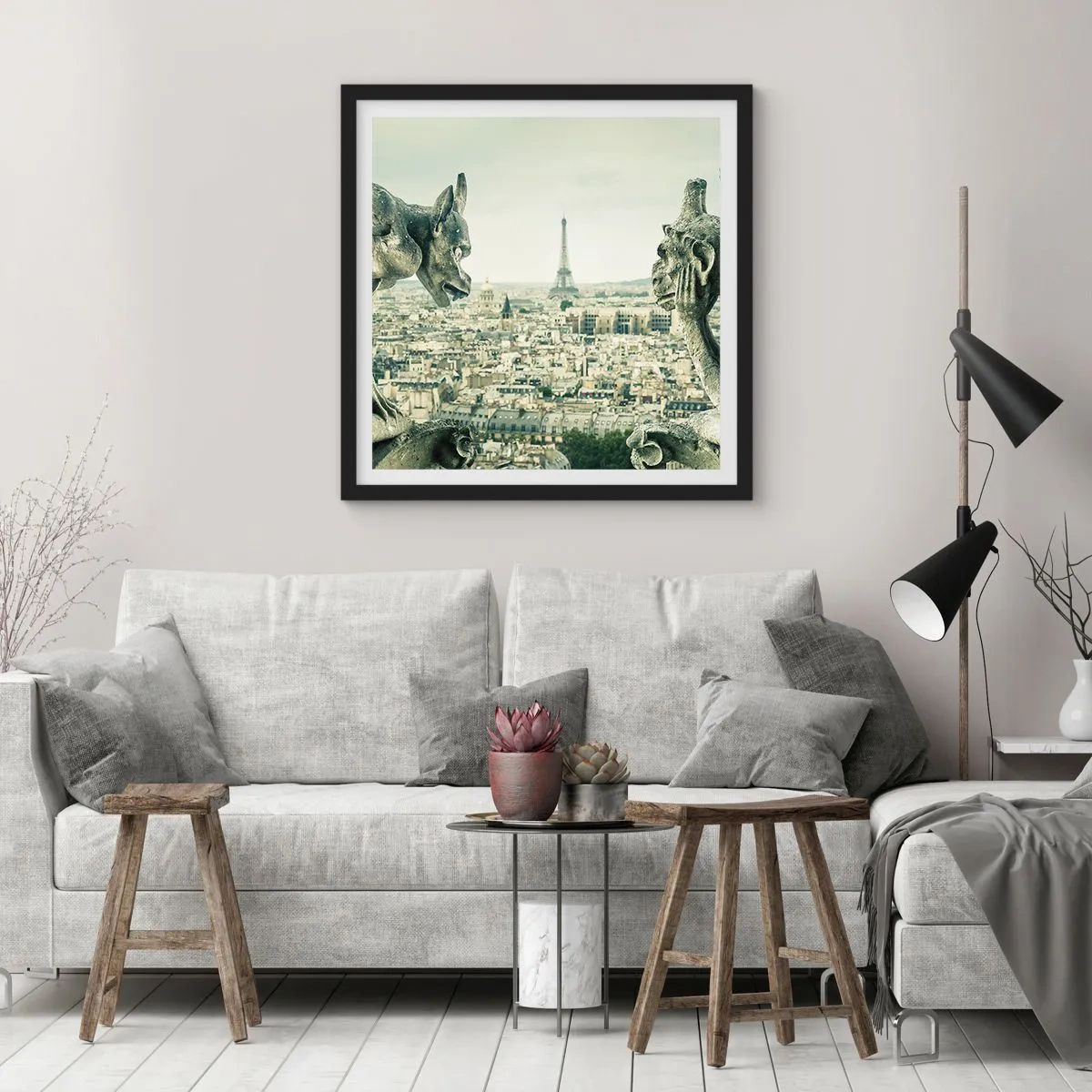 Poster in cornice nera - Chiacchierate parigine - 30x30 cm