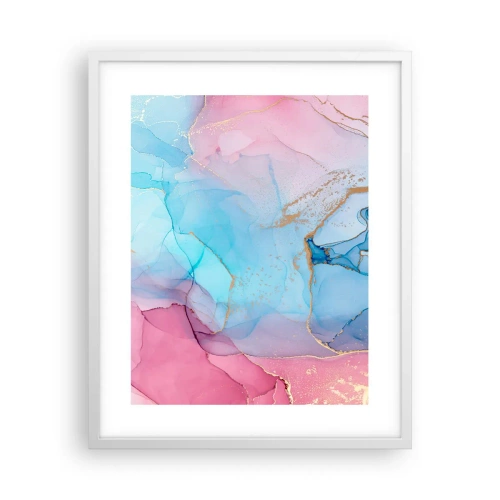 Poster in cornice bianca - Incontro e compenetrazione - 40x50 cm