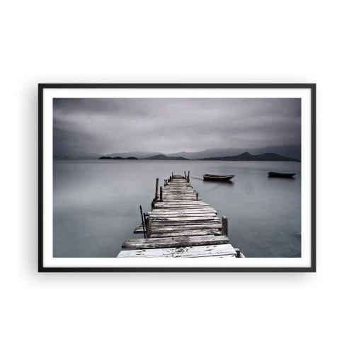 Poster in cornice nera - Domani puoi partire - 91x61 cm