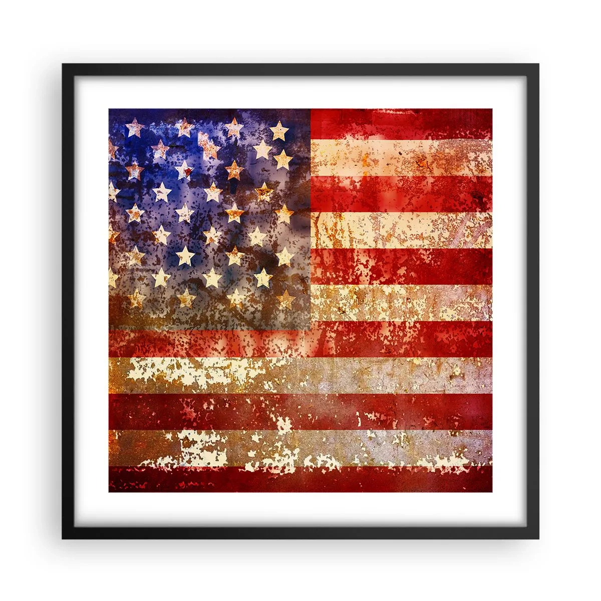 Poster in cornice nera - L'attimo non passa - 50x50 cm