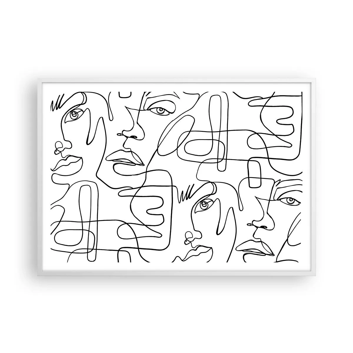 Poster in cornice bianca - Emozioni intrecciate - 100x70 cm