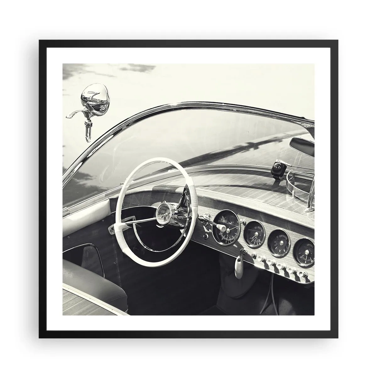 Poster in cornice nera - Il ricco e il povero - 60x60 cm