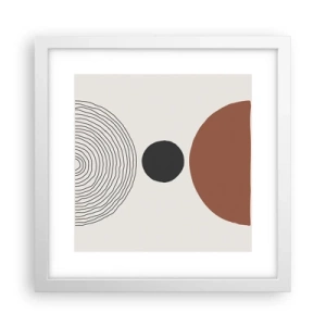 Poster in cornice bianca - Al centro dell'attenzione - 30x30 cm