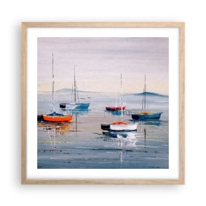 Poster in cornice rovere chiaro - Meritato riposo - 50x50 cm