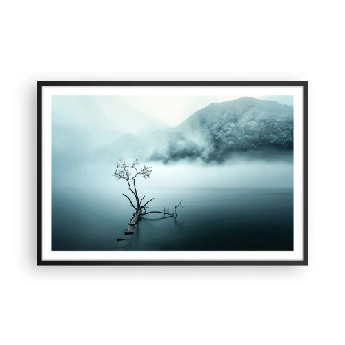 Poster in cornice nera - Dall'acqua e dalla nebbia - 91x61 cm