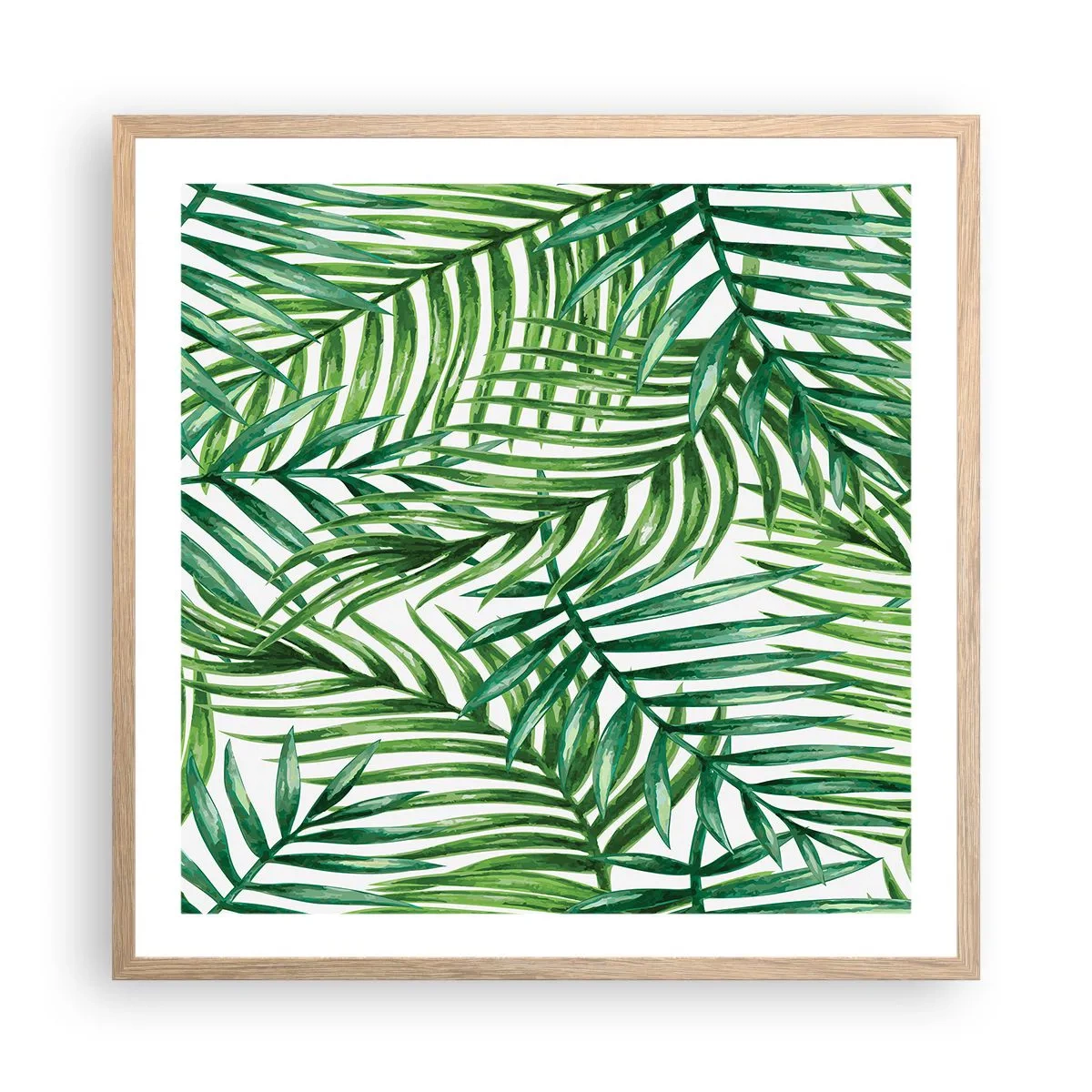 Poster in cornice rovere chiaro - Sotto un baldacchino verde - 60x60 cm