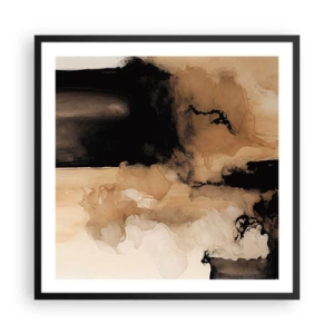 Poster in cornice nera - Astrazione intrigante - 60x60 cm