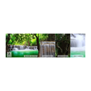 Campione di Fotomurale Adesivo Deluxe Sticker - Cascata nel verde - Paesaggio, Cascata, Parco Nazionale - 100x30 cm
