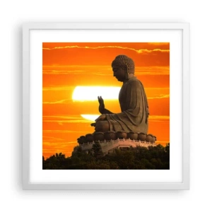 Poster in cornice bianca - Senza paura davanti al mondo - 40x40 cm