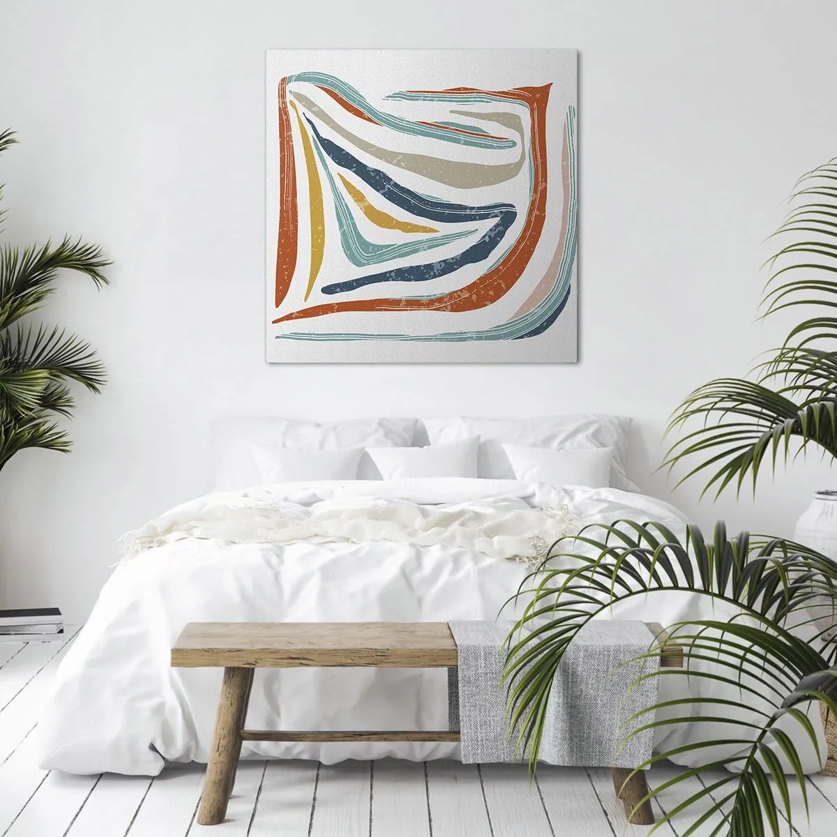 Quadro su tela - Stampe su Tela - Astrazione piacevolmente sorridente - 70x70 cm