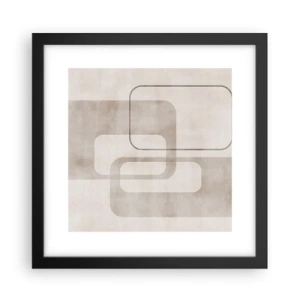 Poster in cornice nera - Giunti geometrici - 30x30 cm