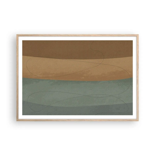 Poster in cornice rovere chiaro - Composizione orizzontale - 100x70 cm