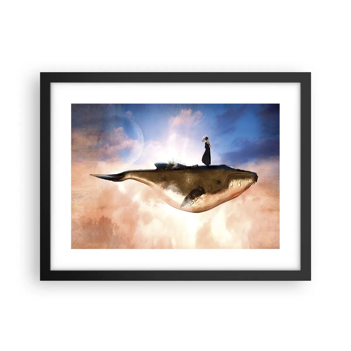 Poster in cornice nera - Viaggio surreale - 40x30 cm